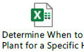 Determine When to Plant for a Specific.